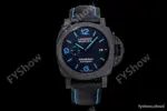 Panerai Luminor Series Carbon SS/LE Blk/Blk VSF Automatic PAM01661