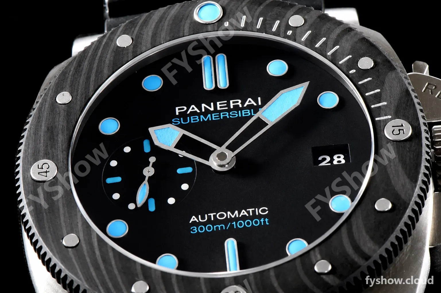 Panerai Submersible Series CF TI/RU Blk/Blk VSF P.9010 Automatic PAM00799 - Image 7
