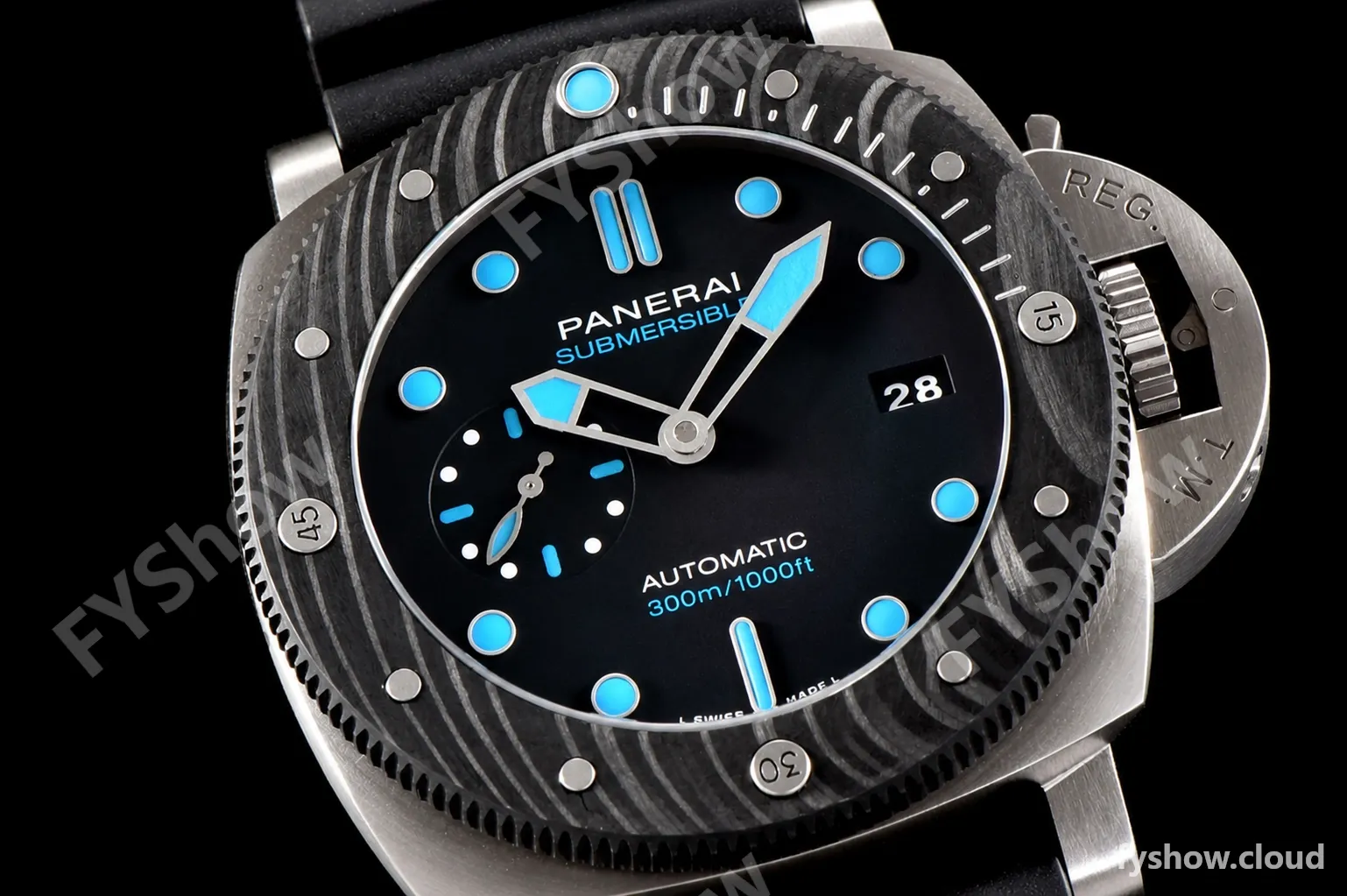 Panerai Submersible Series CF TI/RU Blk/Blk VSF P.9010 Automatic PAM00799 - Image 8