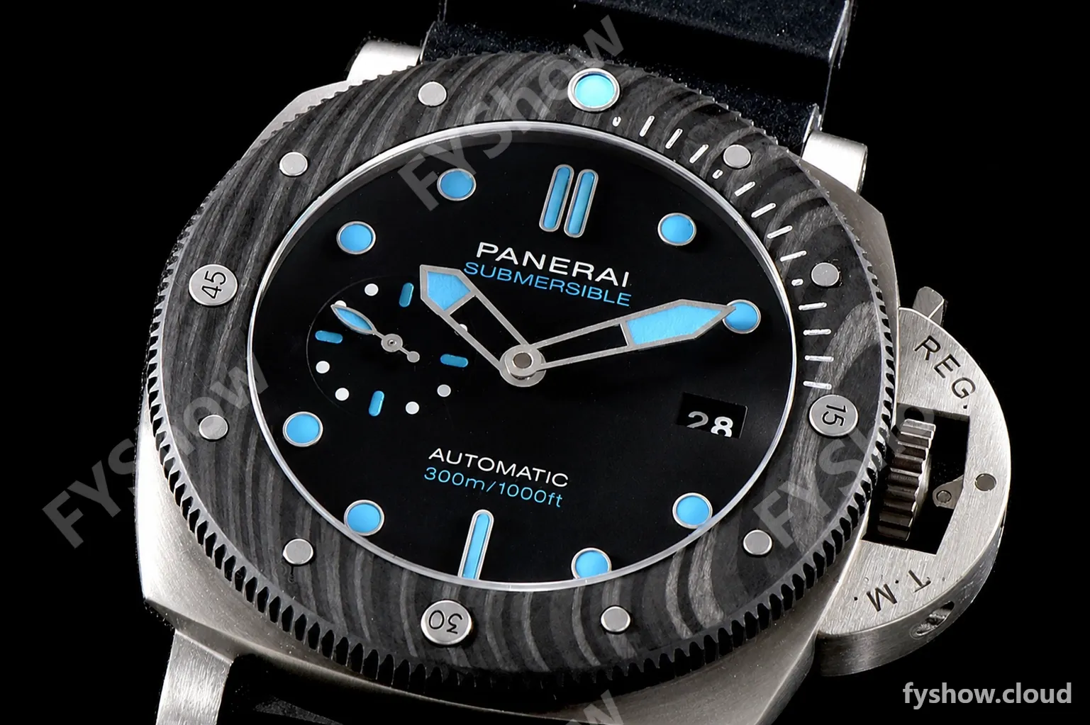 Panerai Submersible Series CF TI/RU Blk/Blk VSF P.9010 Automatic PAM00799 - Image 9