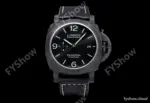 Panerai Luminor Series Carbon SS/LE Blk/Blk VSF Automatic PAM01118