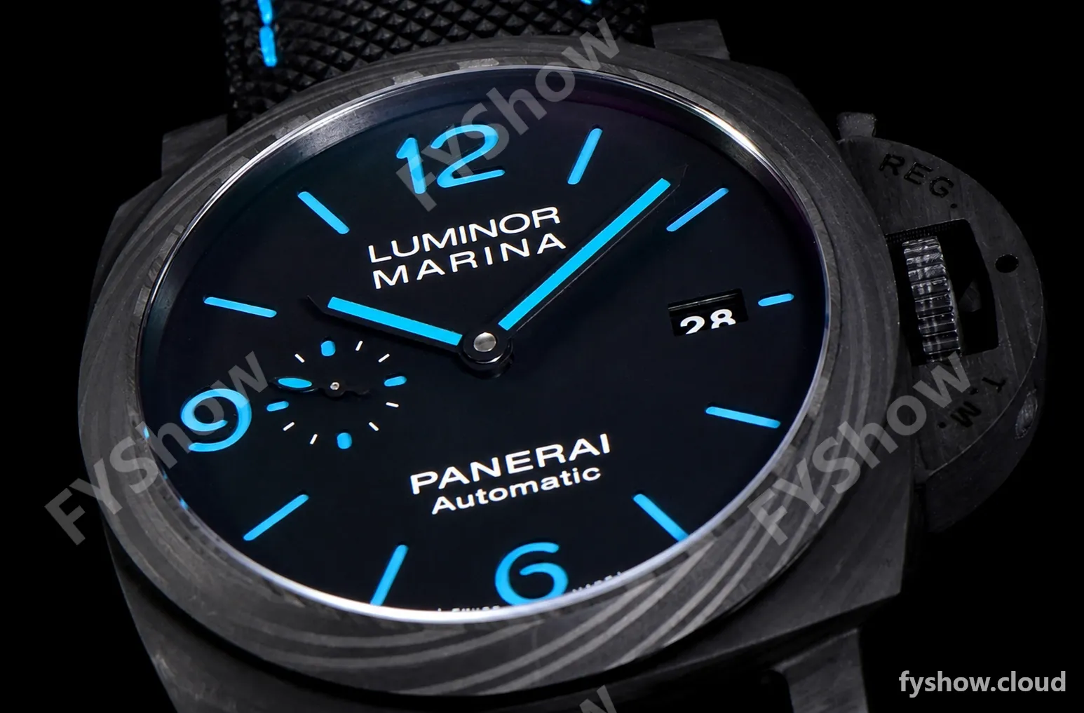 Panerai Luminor Series Carbon SS/LE Blk/Blk VSF Automatic PAM01661 - Image 5