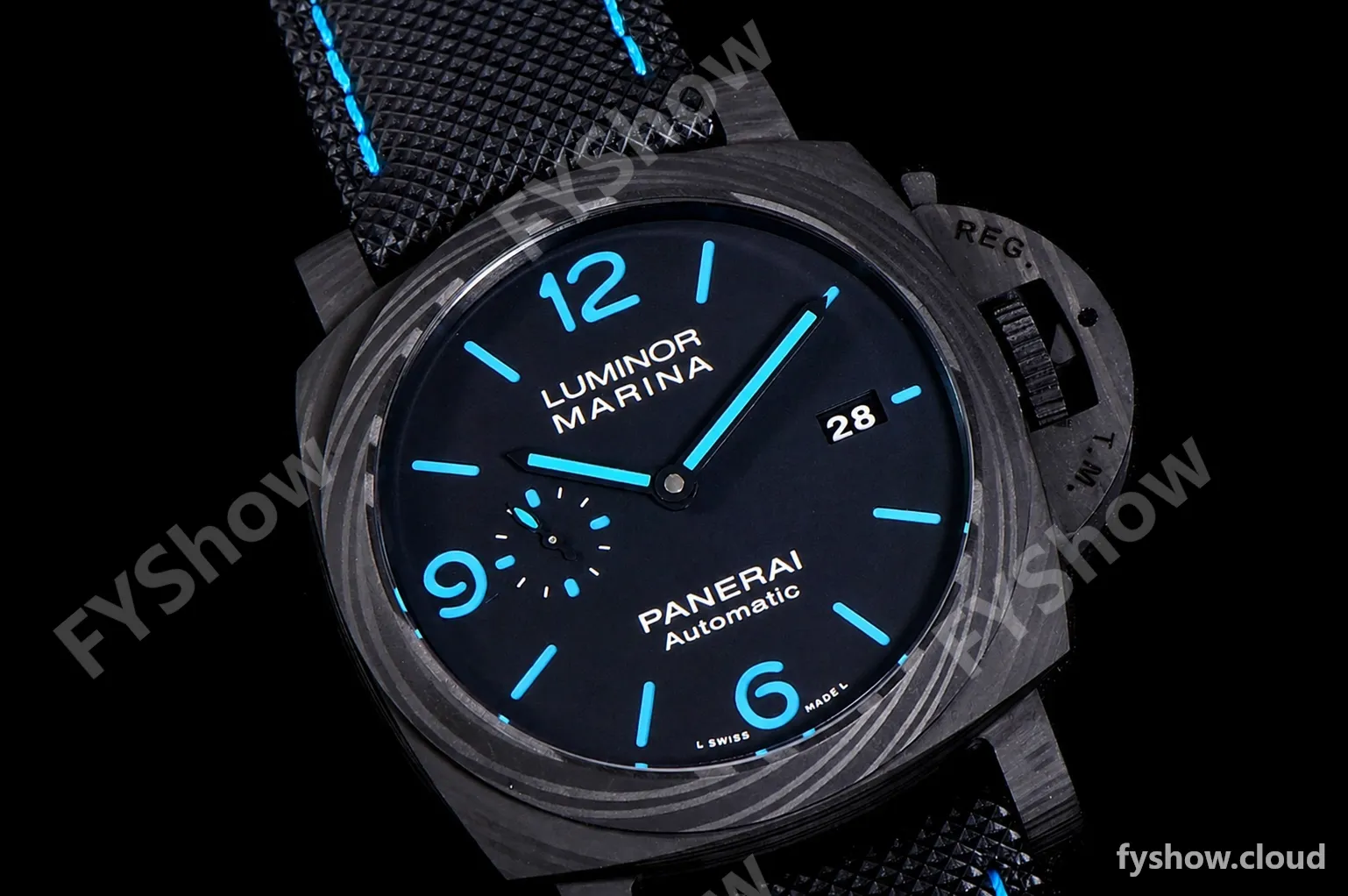 Panerai Luminor Series Carbon SS/LE Blk/Blk VSF Automatic PAM01661 - Image 6
