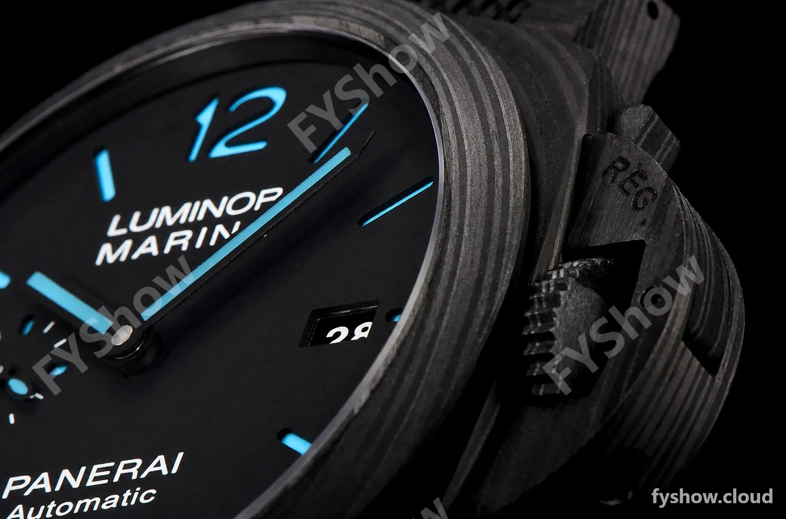 Panerai Luminor Series Carbon SS/LE Blk/Blk VSF Automatic PAM01661 - Image 8