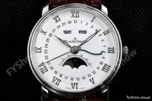 Blancpain Villeret SS/LE Wht/Bro Sapphire OMF Automatic 6654-1127-55B