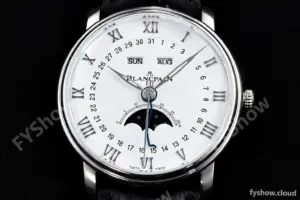 Blancpain Villeret SS/LE Wht/Blk Sapphire OMF Automatic 6654-1127-55B