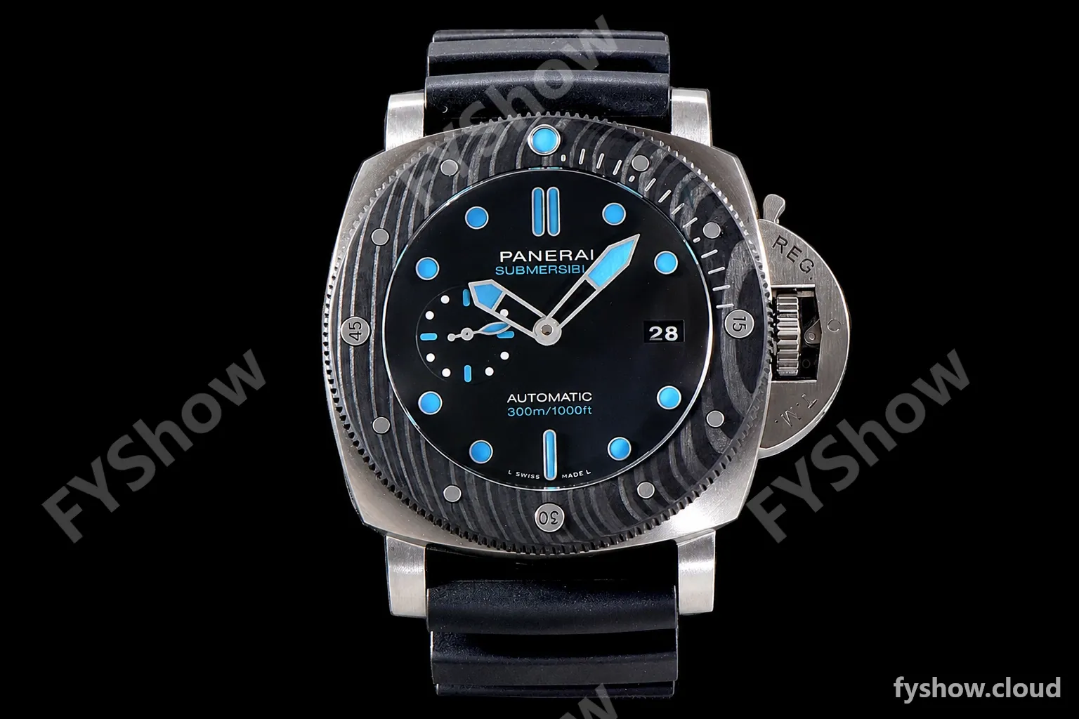 Panerai Submersible Series CF TI/RU Blk/Blk VSF P.9010 Automatic PAM00799
