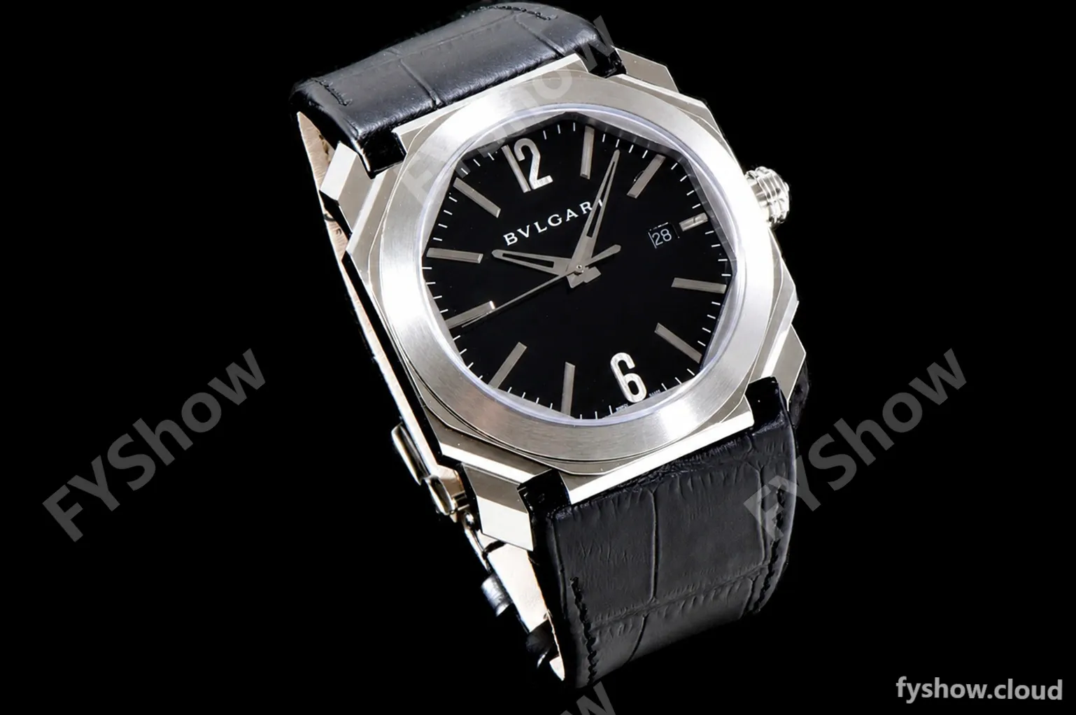 Bvlgari OCTO Series SS/LE Blk/Blk BVF Automatic 101964 BGO41BSLD - Image 3