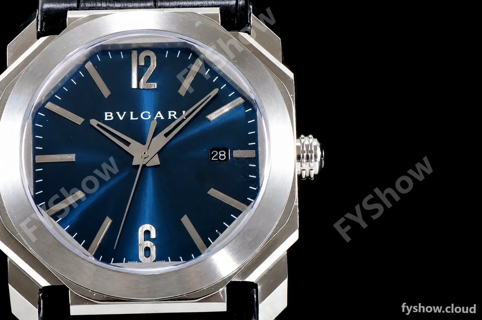 Bvlgari OCTO Series SS/LE Blu/Blk BVF Automatic 102429 BGO38C3SLD - Image 3