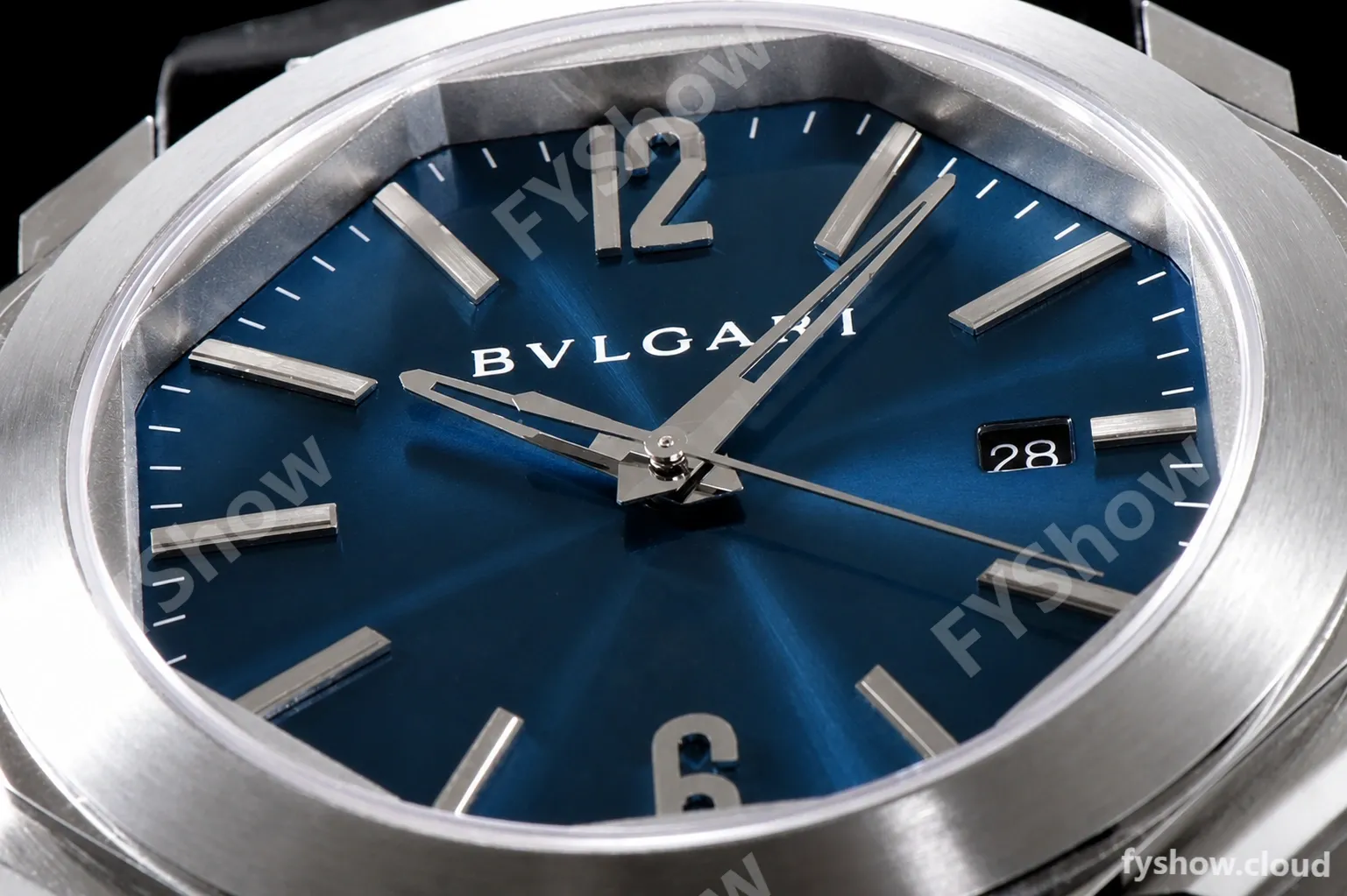 Bvlgari OCTO Series SS/LE Blu/Blk BVF Automatic 102429 BGO38C3SLD - Image 4