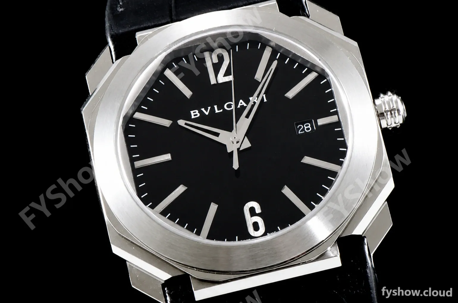Bvlgari OCTO Series SS/LE Blk/Blk BVF Automatic 101964 BGO41BSLD - Image 4
