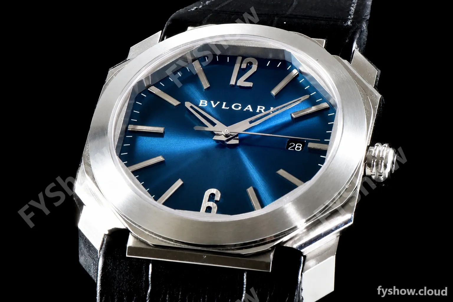 Bvlgari OCTO Series SS/LE Blu/Blk BVF Automatic 102429 BGO38C3SLD - Image 6