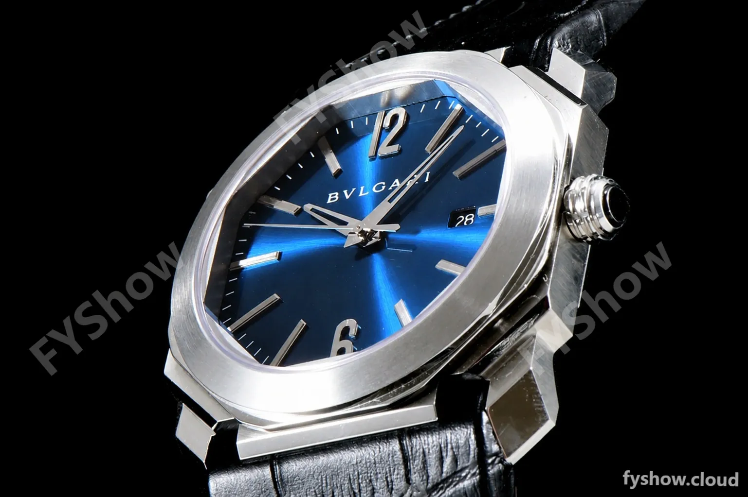 Bvlgari OCTO Series SS/LE Blu/Blk BVF Automatic 102429 BGO38C3SLD - Image 7