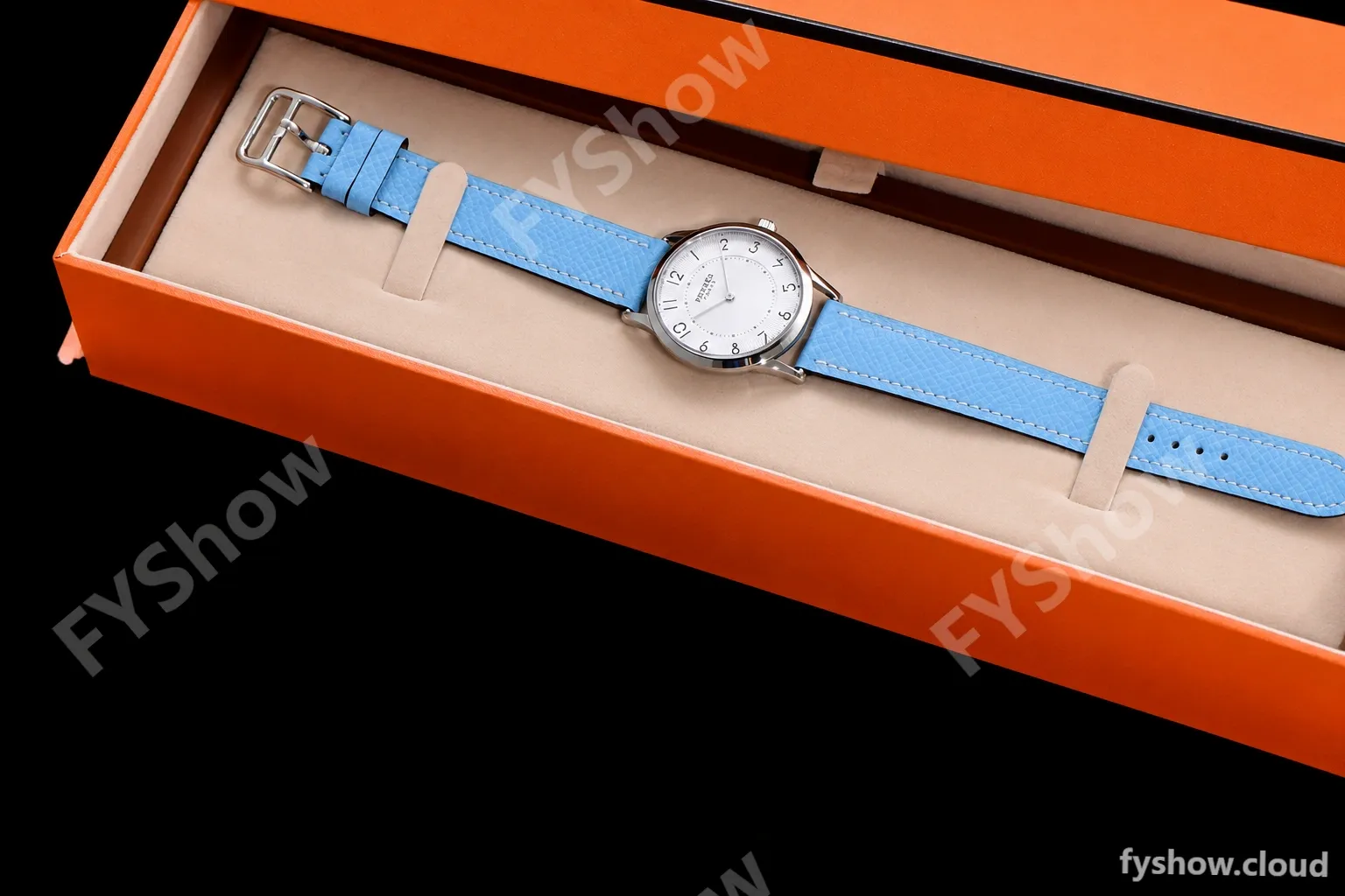 Hermes Slim D Series SS/LE BVF Wht/Blu Quartz