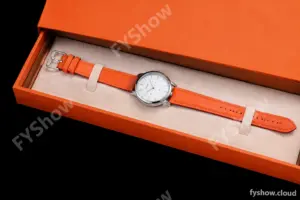 Hermes Slim D Series SS/LE BVF Wht/Bro Quartz