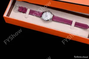 Hermes Slim D Series SS/LE BVF Wht/Red Quartz