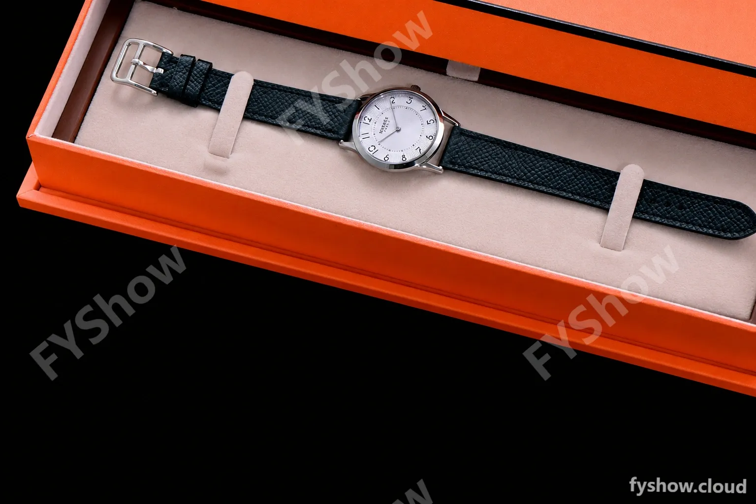 Hermes Slim D Series SS/LE BVF Wht/Blk Quartz - Image 2