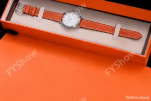 Hermes Slim D Series SS/LE BVF Wht/Bro Diams Quartz
