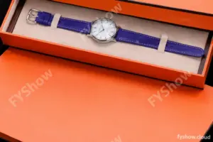 Hermes Slim D Series SS/LE BVF Wht/Per Diams Quartz