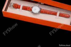 Hermes Slim D Series SS/LE BVF Wht/Bro Diams Quartz