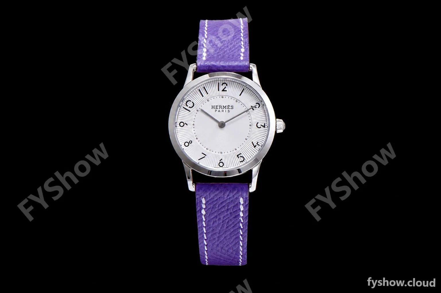 Hermes Slim D Series SS/LE BVF Wht/Per Quartz - Image 3