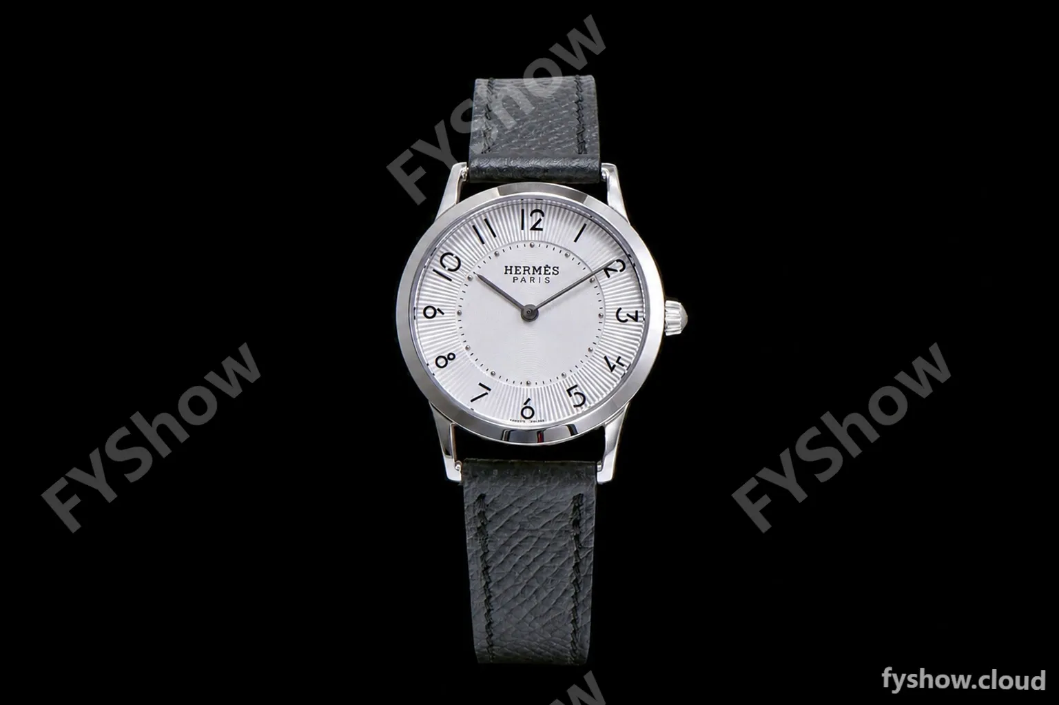 Hermes Slim D Series SS/LE BVF Wht/Blk Quartz - Image 3