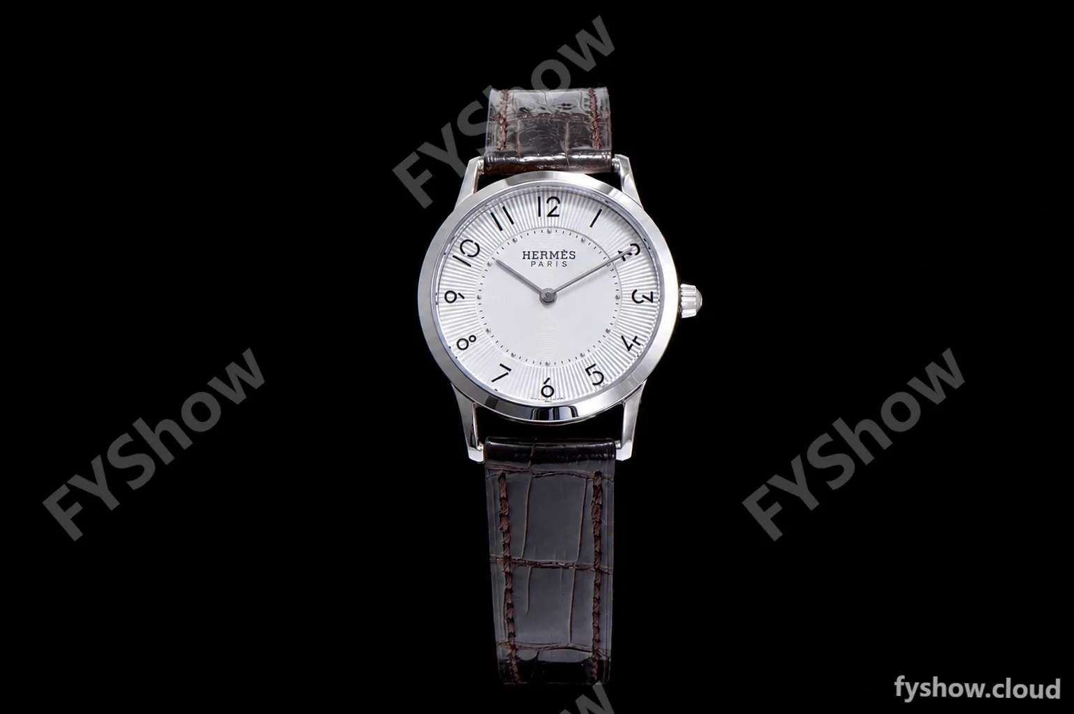 Hermes Slim D Series SS/LE BVF Wht/Blk Quartz - Image 3