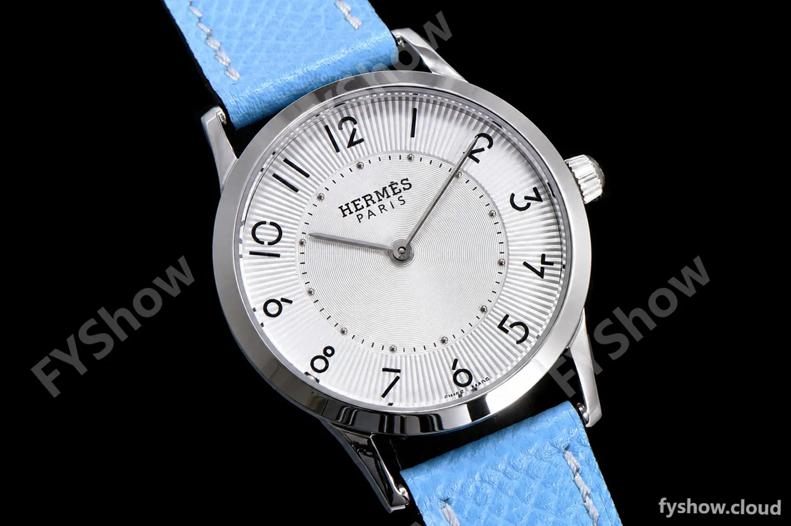 Hermes Slim D Series SS/LE BVF Wht/Blu Quartz - Image 3