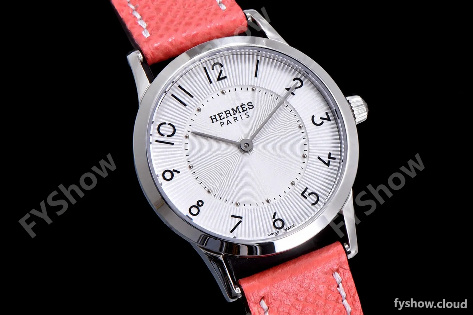 Hermes Slim D Series SS/LE BVF Wht/Red Quartz - Image 3