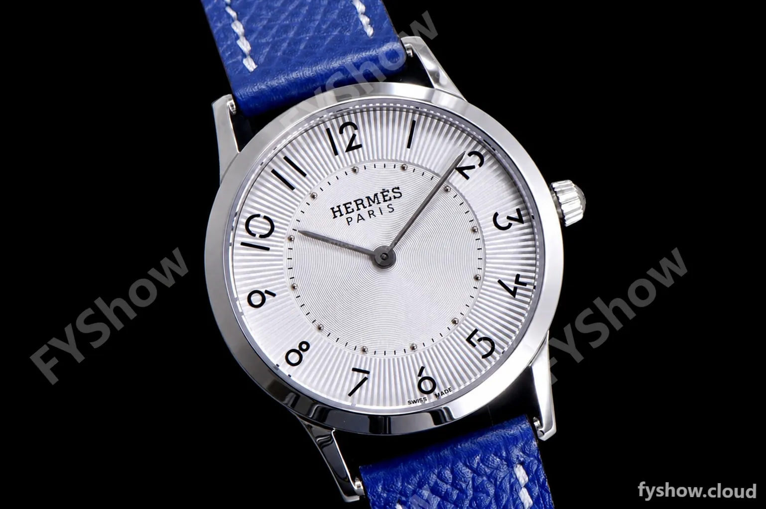 Hermes Slim D Series SS/LE BVF Wht/Blu Quartz - Image 3