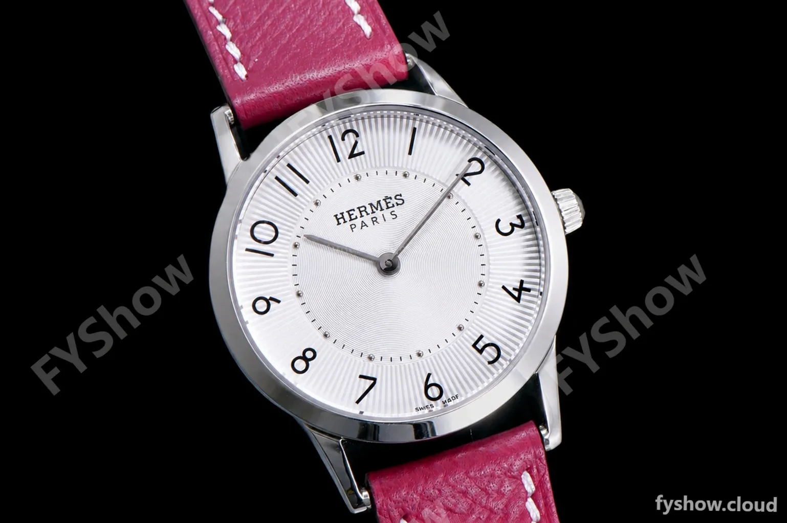 Hermes Slim D Series SS/LE BVF Wht/Red Quartz - Image 3