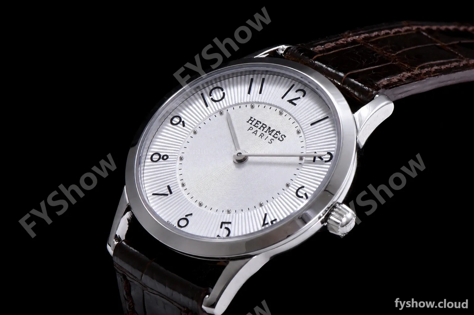 Hermes Slim D Series SS/LE BVF Wht/Blk Quartz - Image 5