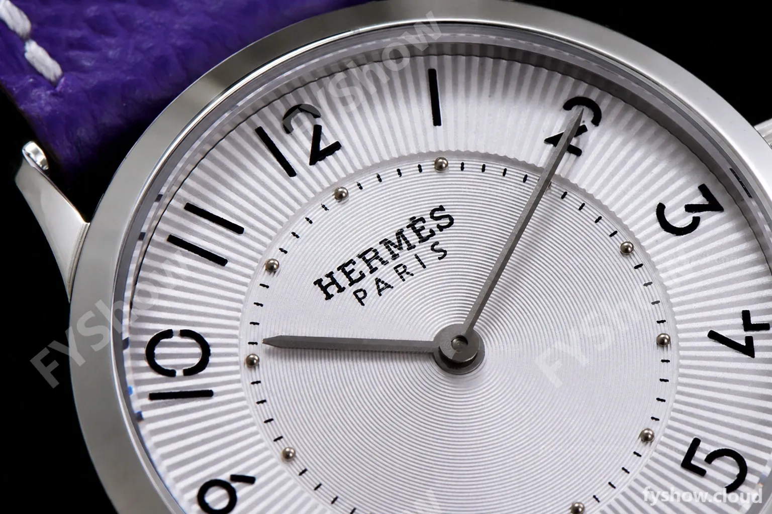 Hermes Slim D Series SS/LE BVF Wht/Per Quartz - Image 6