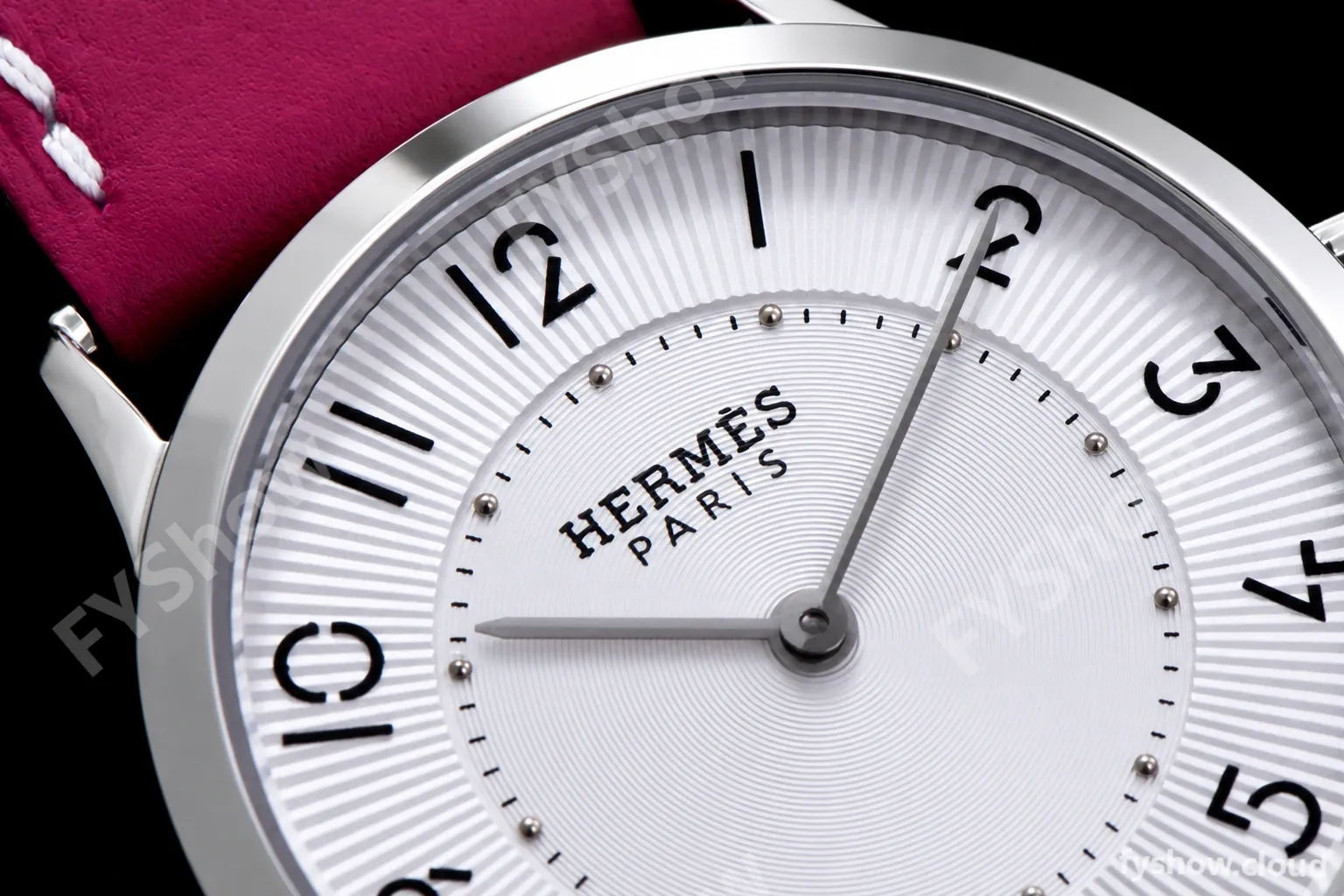Hermes Slim D Series SS/LE BVF Wht/Red Quartz - Image 5