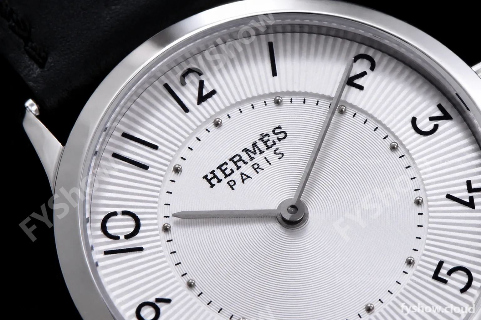 Hermes Slim D Series SS/LE BVF Wht/Blk Quartz - Image 6