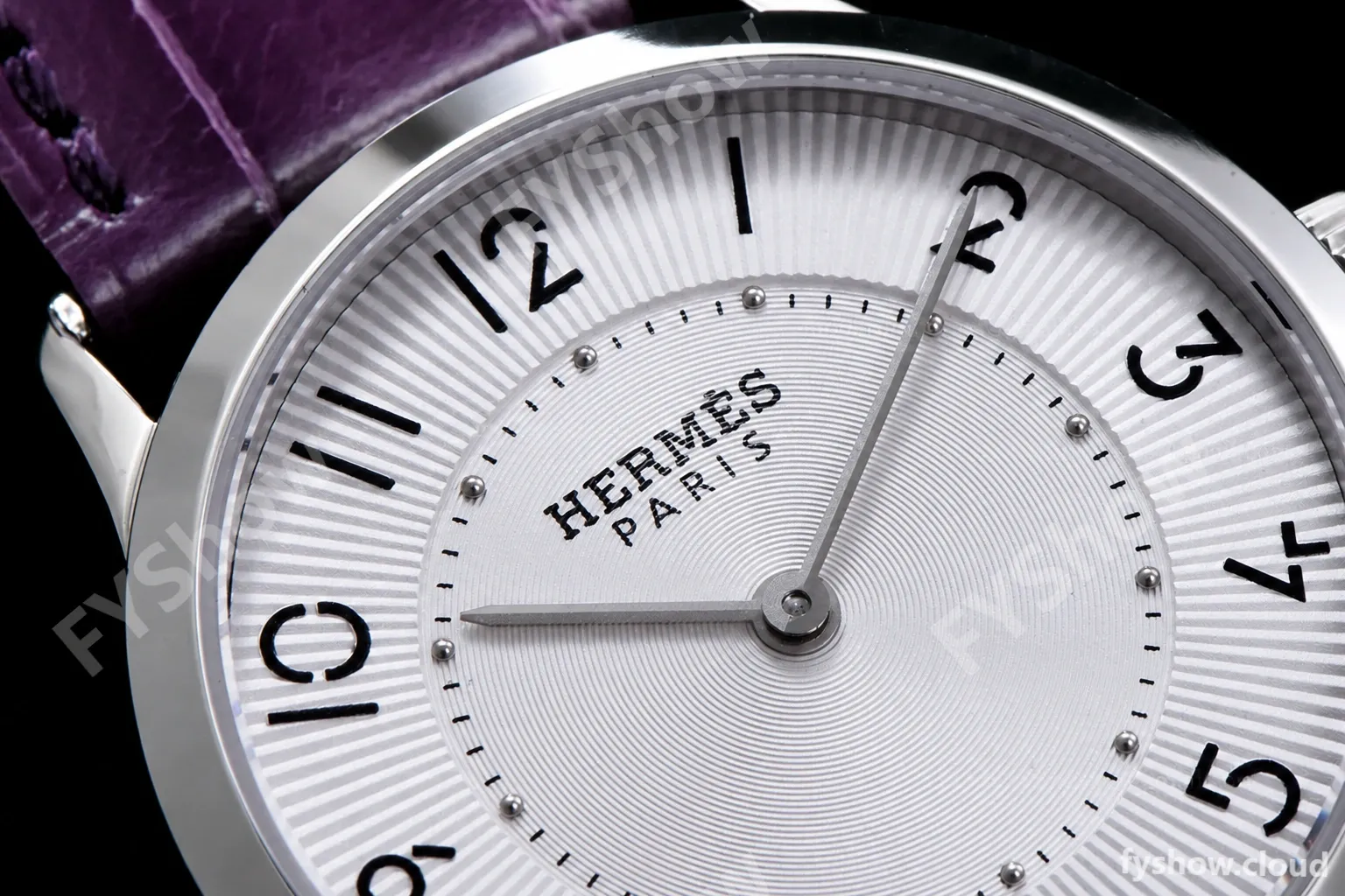 Hermes Slim D Series SS/LE BVF Wht/Per Quartz - Image 6