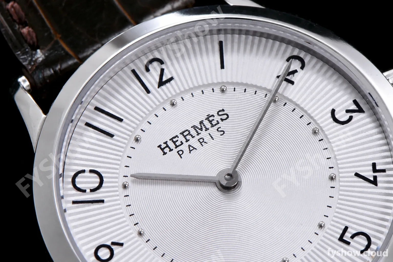 Hermes Slim D Series SS/LE BVF Wht/Blk Quartz - Image 6