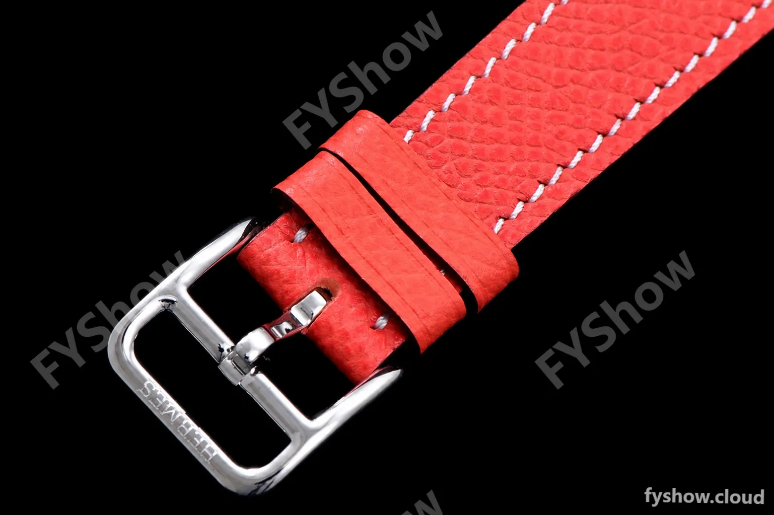 Hermes Slim D Series SS/LE BVF Wht/Red Quartz - Image 6