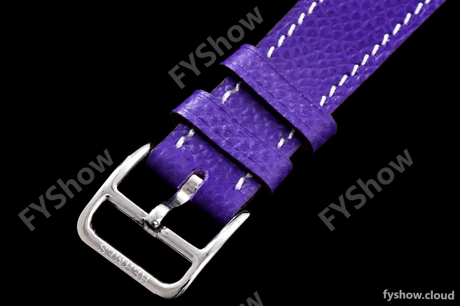 Hermes Slim D Series SS/LE BVF Wht/Per Quartz - Image 7