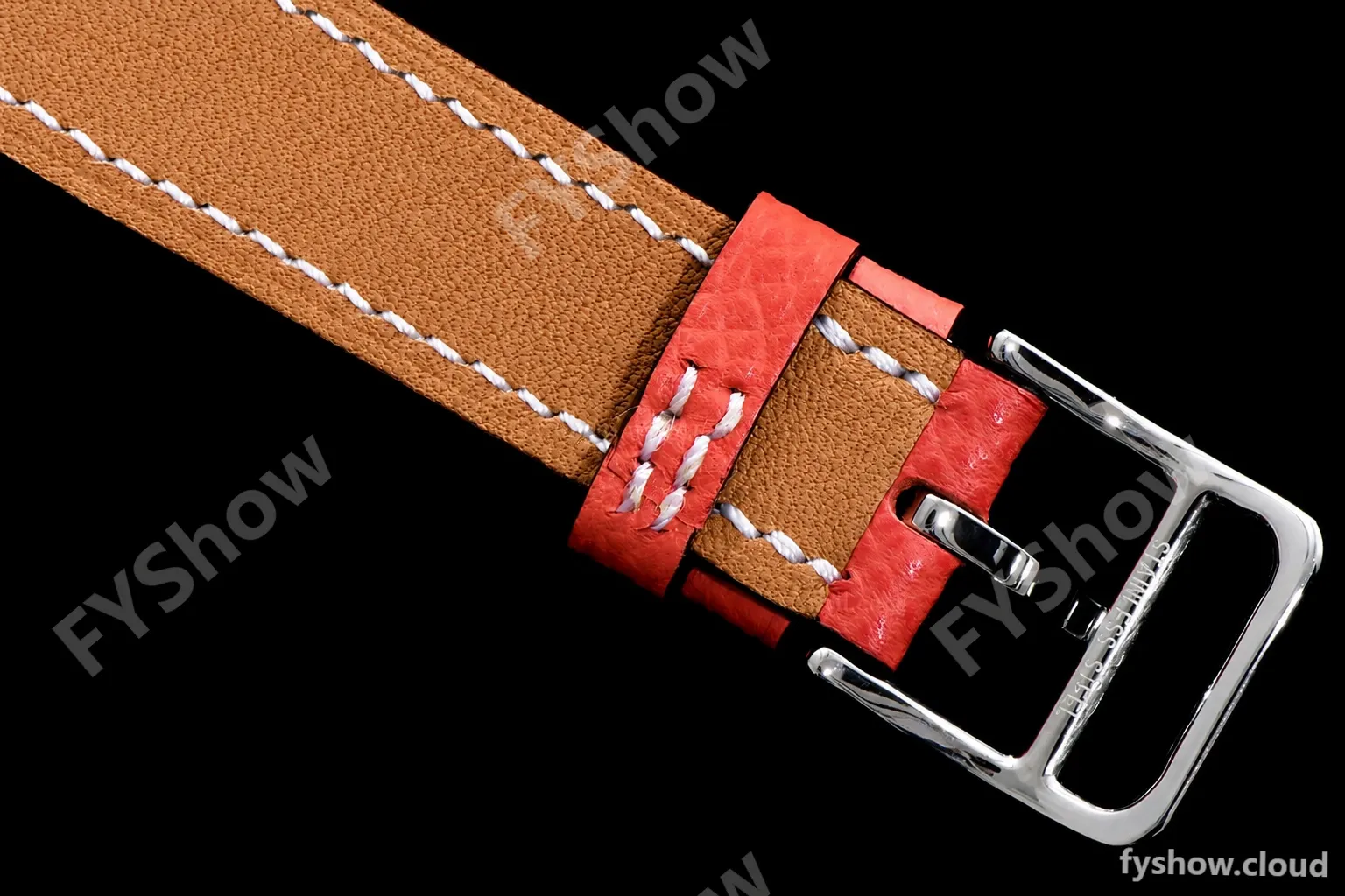 Hermes Slim D Series SS/LE BVF Wht/Red Quartz - Image 7