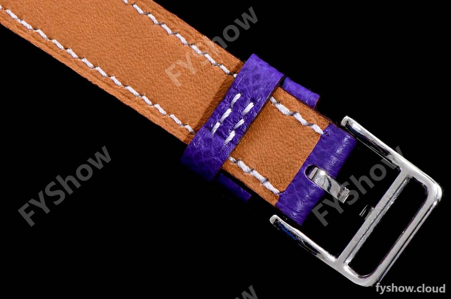 Hermes Slim D Series SS/LE BVF Wht/Per Quartz - Image 8