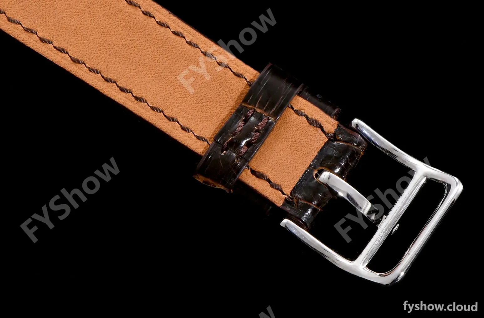 Hermes Slim D Series SS/LE BVF Wht/Bro Diams Quartz - Image 7