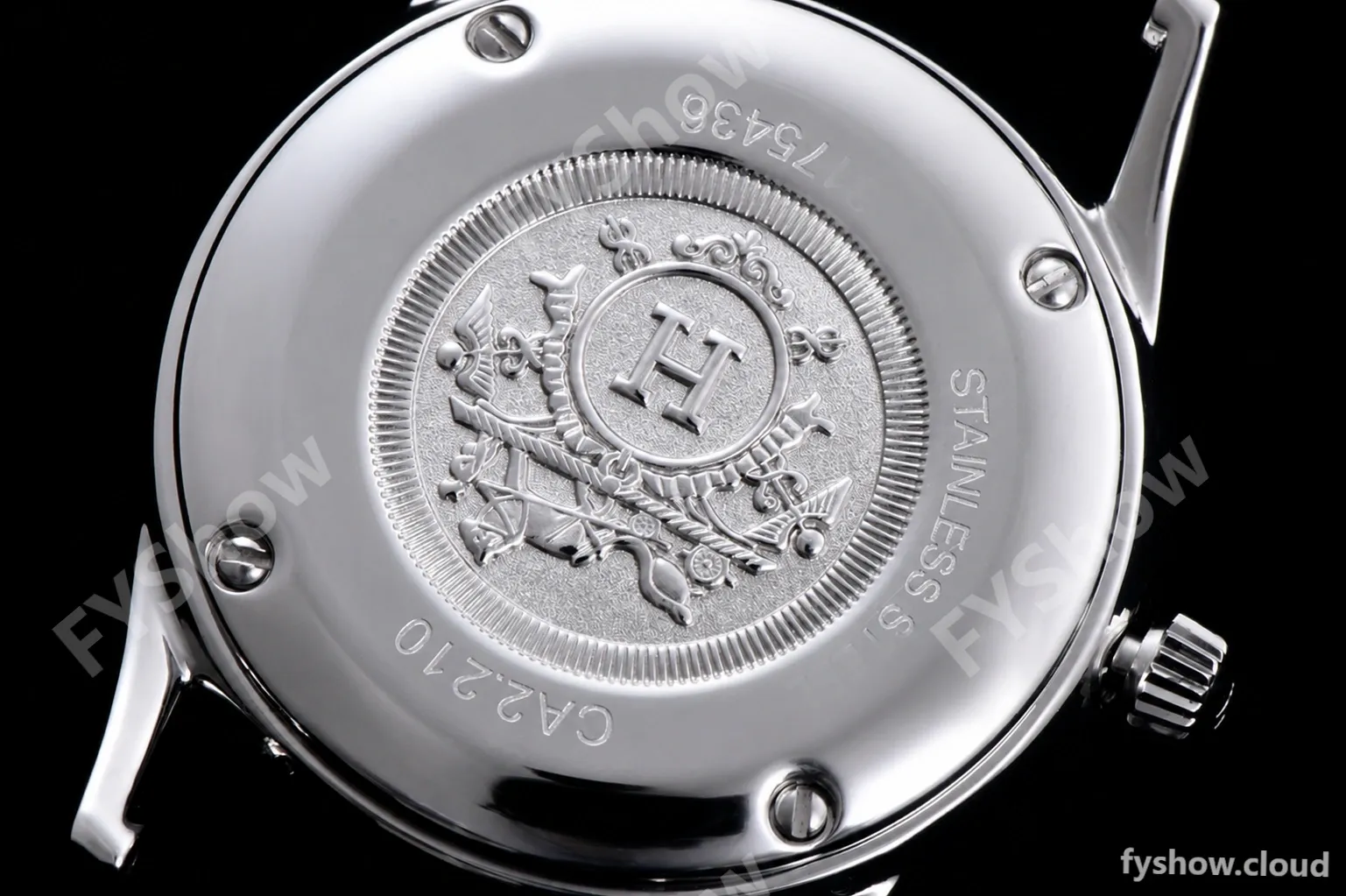 Hermes Slim D Series SS/LE BVF Wht/Blk Quartz - Image 10