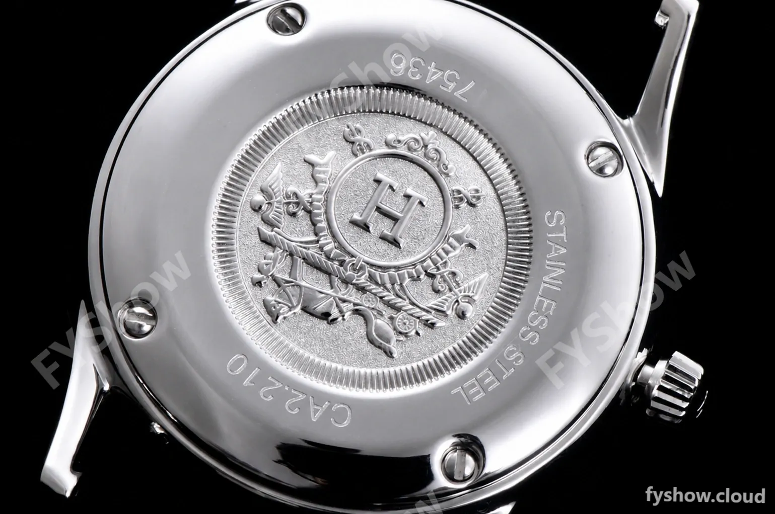 Hermes Slim D Series SS/LE BVF Wht/Blk Quartz - Image 10