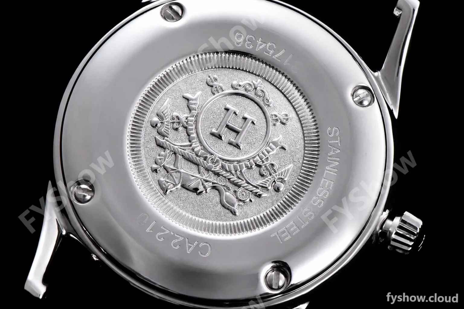 Hermes Slim D Series SS/LE BVF Wht/Bro Quartz - Image 10