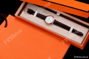 Hermes Slim D Series RG/LE BVF Wht/Bro Quartz