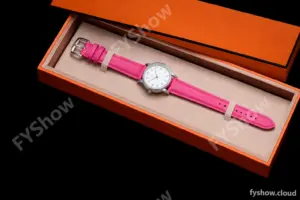 Hermes Slim D Series RG/LE BVF Wht/Pin Diams Quartz