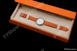 Hermes Slim D Series RG/LE BVF Wht/Bro Diams Quartz