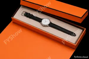 Hermes Slim D Series RG/LE BVF Wht/Bro Diams Quartz