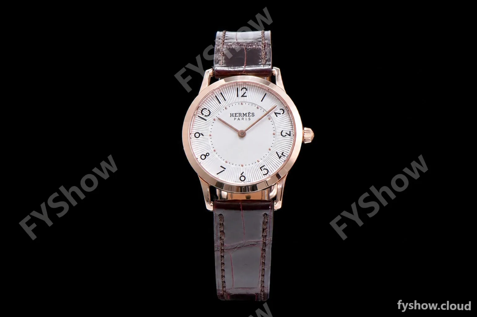 Hermes Slim D Series RG/LE BVF Wht/Bro Quartz - Image 2